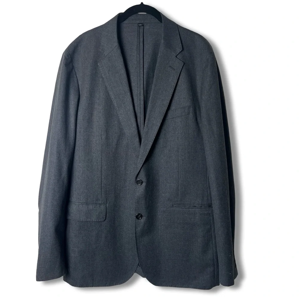 J.Crew‎ - Men’s Ludlow Slim Suit Jacket Moon Worsted Wool Cotton Gray - Sz. 44L